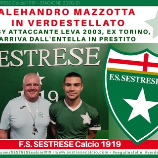 Calciomercato. La Sestrese mette a segno un nuovo colpo in attacco, tesserato Alehandro Mazzotta