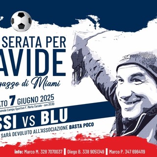 Una Serata per Davide: sabato 7 a Ceriale la partita di beneficenza per ricordare Meirana