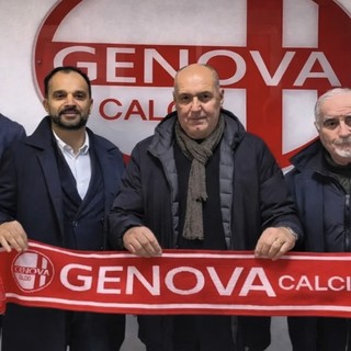 da sinistra: il ds Andrea Catania, il vicePres Matteo Machieraldo, il mister Luca Monteforte, il Presidente Marco Vacca