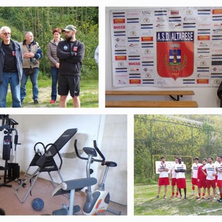Calcio, Altarese. Taglio del nastro per la palestra e i nuovi uffici, intitolati a Claudio Barion e Carolina Bormioli (FOTO E VIDEO)