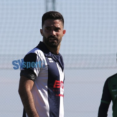 Mateo Carro Gainza con la maglia del Savona