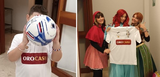 La maglia del Savona per il piccolo Andy, missione compiuta per le Principesse in Corsia La maglia del Savona per il piccolo Andy, missione compiuta per le Principesse in Corsia