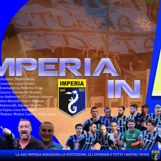 la grafica celebrativa preparata dall'Asd Imperia 1923