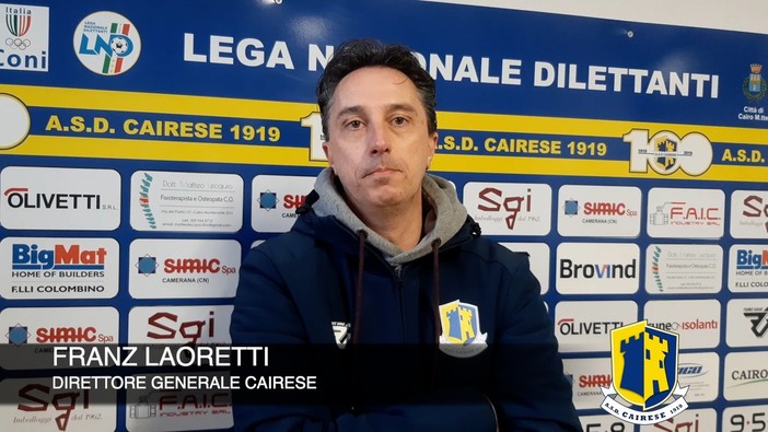 Calcio, Cairese. Il dg Laoretti dopo il ko con l'Albenga: "Peccato, eravamo in controllo. Una proprietà come la nostra non ce l'ha nessuno" (VIDEO) Calcio, Cairese. Il dg Laoretti dopo il ko con l'Albenga: "Peccato, eravamo in controllo. Una proprietà come la nostra non ce l'ha nessuno" (VIDEO)