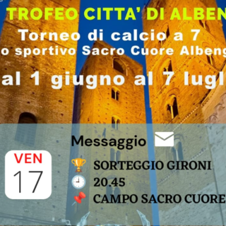 Calcio, Tornei Estivi. Primo atto per il Terzo Trofeo Città di Albenga, venerdì 17 maggio il sorteggio dei gironi Calcio, Tornei Estivi. Primo atto per il Terzo Trofeo Città di Albenga, venerdì 17 maggio il sorteggio dei gironi