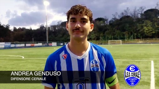Calcio, Ceriale. Genduso gol e i biancoblu ora sono quarti: "Sono troppo contento, nonostante l'inferiorità numerica volevamo battere il Millesimo" (VIDEO)
