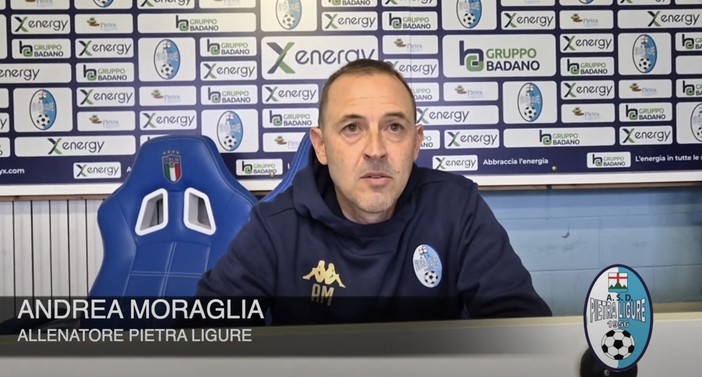 Calcio, Pietra Ligure. Moraglia d'orgoglio dopo la sconfitta con la Fezzanese: "Miglior partita dal mio arrivo, stiamo lavorando per crescere in consapevolezza" (VIDEO) Calcio, Pietra Ligure. Moraglia d'orgoglio dopo la sconfitta con la Fezzanese: "Miglior partita dal mio arrivo, stiamo lavorando per crescere in consapevolezza" (VIDEO)