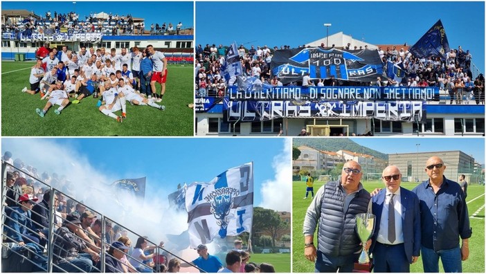 Calcio, Imperia. Coppa al cielo e passillo de honor, i nerazzurri celebrano la salita in Serie D VIDEO) Calcio, Imperia. Coppa al cielo e passillo de honor, i nerazzurri celebrano la salita in Serie D VIDEO)