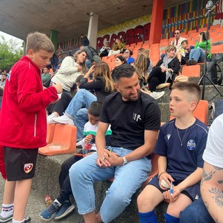 FOTONOTIZIA. Massimo Coda al Corrent, l'attaccante della Samp assiste al Torneo Internazionale Giacomo Comparato
