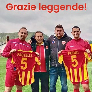 Calcio. Il Millesimo celebra Ferro e Protelli: "Grazie, leggende"