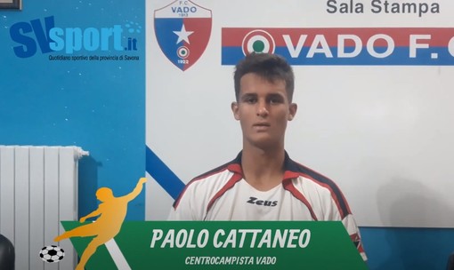 Calcio, Vado. Doppietta all'esordio per Paolo Cattaneo: &quot;Una bella emozione le prime reti tra i grandi, dedico i gol alla mia famiglia&quot; (VIDEO)