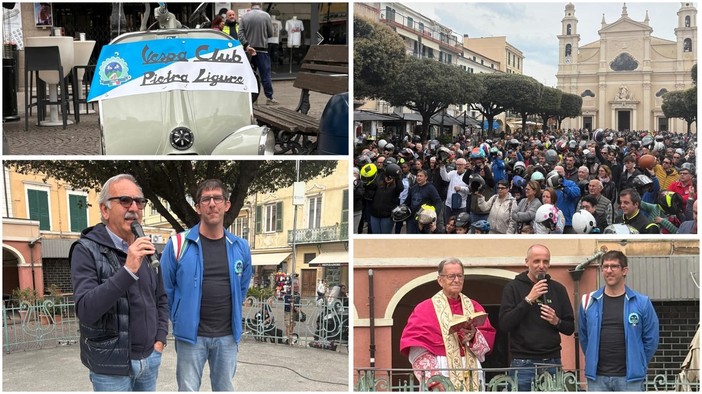 Vespa Club Pietra Ligure, quarta edizione da record per la "Benedizione dei caschi"