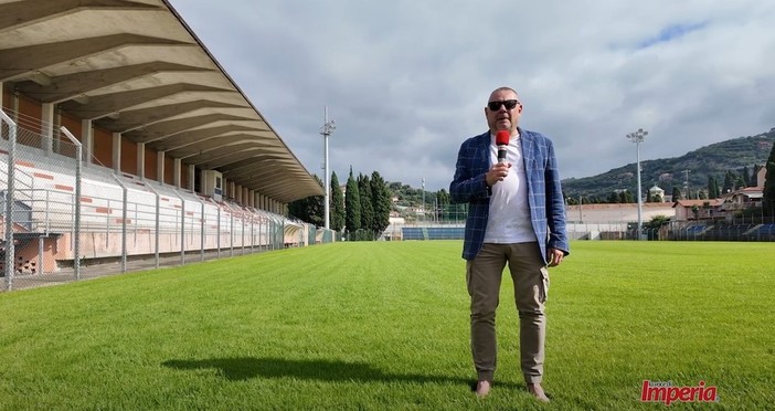 Calcio. Imperia. Alla scoperta del nuovo manto del Ciccione, ecco quando i nerazzurri e i loro avversari potranno calpestarlo (VIDEO)