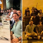 Vadese. Gledi Xhuri ha riabbracciato i propri compagni, sabato sera a cena con gli amici azzurrogranata Vadese. Gledi Xhuri ha riabbracciato i propri compagni, sabato sera a cena con gli amici azzurrogranata