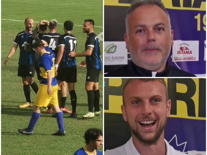 Calcio, L'Imperia resta a -7 dall'Albenga grazie anche alla tripletta di Polisena: "E non sono ancora al meglio" (VIDEO)