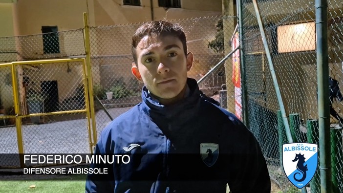 Calcio, Albissole. Minuto apre le danze contro il Finale: "Qui c'è un grande gruppo, avremmo potuto gestire meglio il doppio vantaggio iniziale" (VIDEO)
