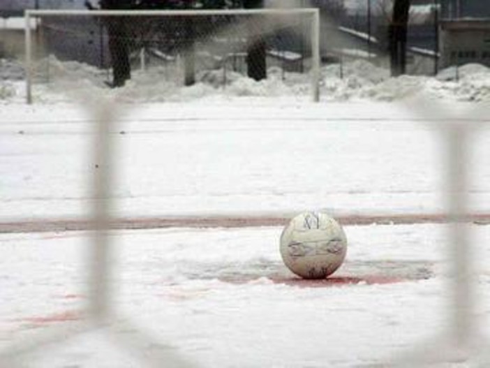 Calcio, Seconda Categoria: neve anche a Cengio, salta l'incontro con il Valleggia Calcio, Seconda Categoria: neve anche a Cengio, salta l'incontro con il Valleggia