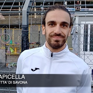 Calcio, Città di Savona. Apicella chiude il match con il Masone: &quot;Il gol una bella emozione. La classifica? Guardiamola a febbraio&quot; (VIDEO)