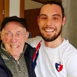 Luca Donaggio e il nonno Luciano Dell'Orto