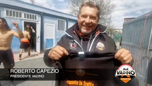 Calcio, Vadino. Scatta la festa per il presidente Capezio: &quot;Vi aspettiamo tutti ad Albenga per festeggiare!&quot; (VIDEO)