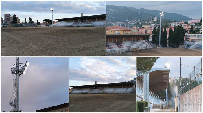 Torna (finalmente) l'erba verde nello stadio comunale "Nino Ciccione" (foto e video) Torna (finalmente) l'erba verde nello stadio comunale "Nino Ciccione" (foto e video)
