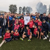 FOTONOTIZIA. Il Vado vicino a Fabrizio Cabria: &quot;Siamo con te&quot;