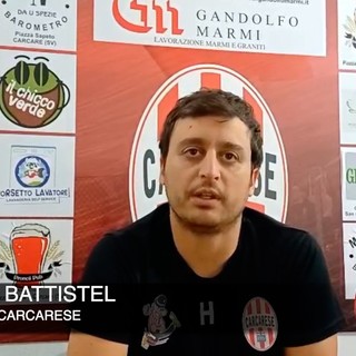 Carcarese. Battistel promuove i biancorossi visti col Pietra: "Ci siamo saputi sporcare le mani, negli ultimi 30 metri possiamo migliorare tanto" (VIDEO)