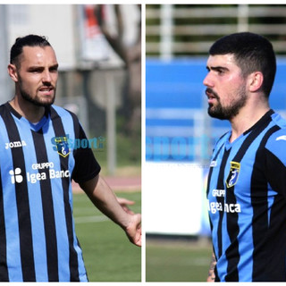 Luca Donaggio e Paolo Scannapieco con la maglia dell'Imperia