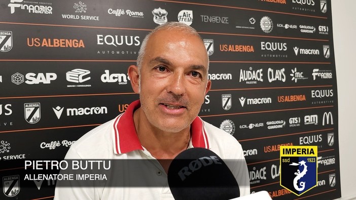 Calcio, Imperia. Poche parole per Buttu dopo il 2-0 all'Albenga. "Squadra super, dedico la vittoria al mio amico Davide" (VIDEO)