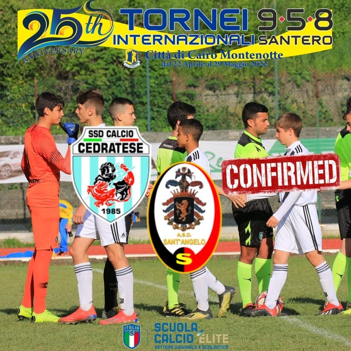 Calcio, Torneo Internazionale Santero 958: doppia tappa lombarda, iscritte anche Cedratese e Sant'Angelo Calcio, Torneo Internazionale Santero 958: doppia tappa lombarda, iscritte anche Cedratese e Sant'Angelo