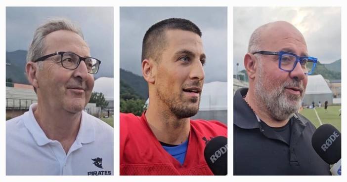 I Pirates sono pronti per i playout. Meini, Delalba e Burato in coro: "Testa e cuore per rimanere in IFL" (VIDEO) I Pirates sono pronti per i playout. Meini, Delalba e Burato in coro: "Testa e cuore per rimanere in IFL" (VIDEO)
