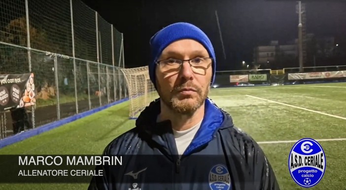 Calcio, Ceriale. Prospettive sul futuro per Mambrin: "In Coppa puntiamo a qualcosa di storico, in campionato non faremo regali" (VIDEO) Calcio, Ceriale. Prospettive sul futuro per Mambrin: "In Coppa puntiamo a qualcosa di storico, in campionato non faremo regali" (VIDEO)