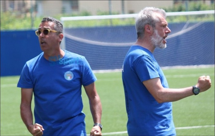 Dario Oddone insieme a mister Nicola Rossi Dario Oddone insieme a mister Nicola Rossi