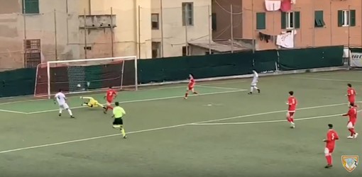 Calcio, Albenga. De Simone apparecchia, Castagna segna, ecco il gol ingauno contro la Genova Calcio (VIDEO)