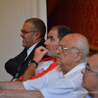 Il presidente del CONI Liguria, Lelio Spranza, alal presentazione della Rari Nantes