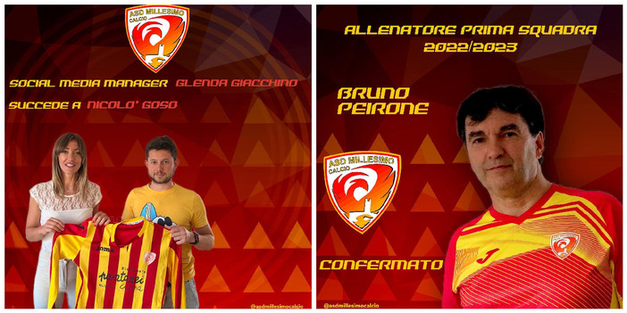 Calcio, Millesimo. Avanti con mister Peirone, Glenda Giacchino è la nuova social media manager