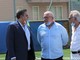 Giovanni Toti in visita allo stadio De Vincenzi lo scorso agosto