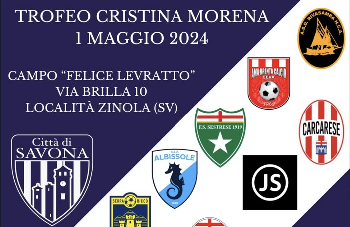 Calcio, Città di Savona. Il torneo del 1 maggio intitolato a Cristina Morena Calcio, Città di Savona. Il torneo del 1 maggio intitolato a Cristina Morena