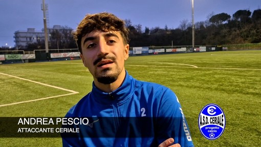 Calcio, Ceriale. Mente fredda e cuore caldo per Andrea Pescio: "Vogliamo rimanere lassù, il gol è dedicato alla mia famiglia e alla mia fidanzata" (VIDEO)