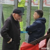 Il presidente Tarabotto e il ds Mancuso in tribuna all'Attilio Bravi di Bra Il presidente Tarabotto e il ds Mancuso in tribuna all'Attilio Bravi di Bra