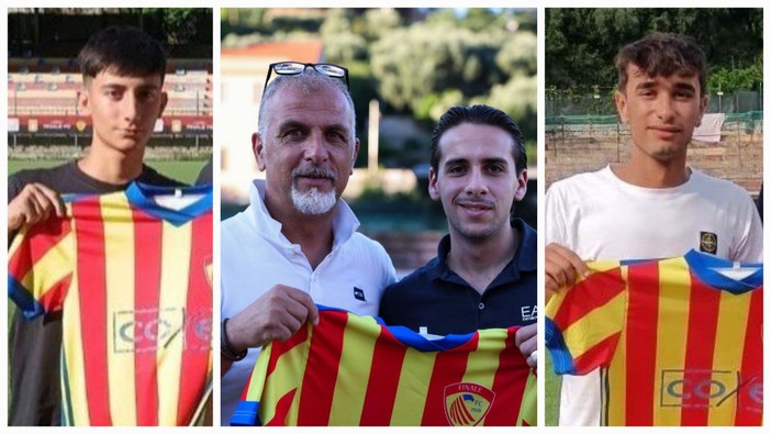 Calciomercato. Triplo innesto under per il Finale, presentati Marzano, Medas e Minetti Calciomercato. Triplo innesto under per il Finale, presentati Marzano, Medas e Minetti