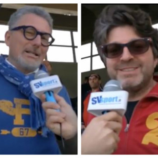Calcio, Savona - Albissola. Il derby in politica: le impressioni del vicesindaco savonese Arecco e del sindaco ceramista Nasuti all'intervallo (VIDEO)