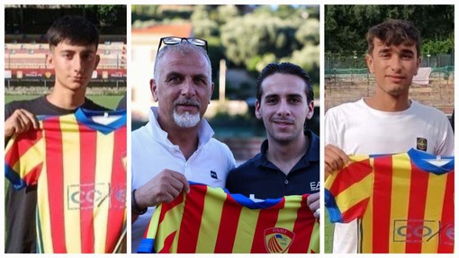 Calciomercato. Triplo innesto under per il Finale, presentati Marzano, Medas e Minetti Calciomercato. Triplo innesto under per il Finale, presentati Marzano, Medas e Minetti