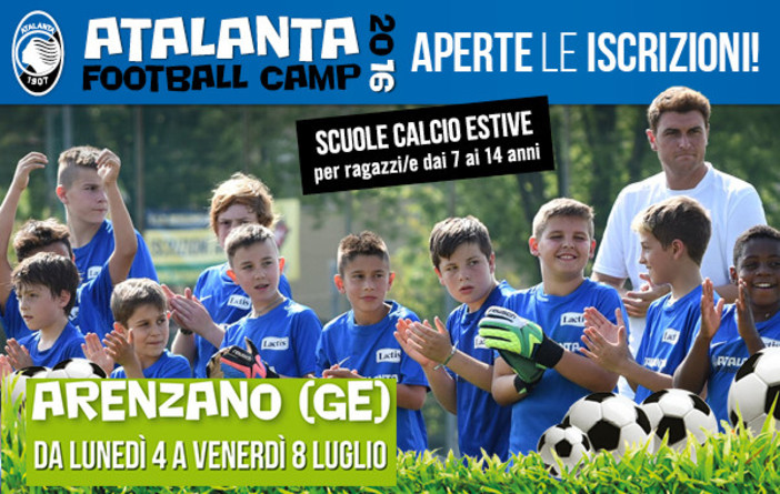 Ad Arenzano sbarca l'Atalanta Football Camp