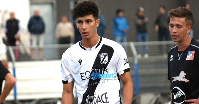 Mounir Jebbar con la maglia dell'Albenga Mounir Jebbar con la maglia dell'Albenga