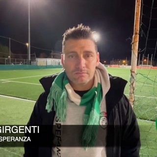 Calcio, Speranza. Girgenti non boccia i rossoverdi: "Da una sconfitta come quella con il Città di Savona c'è solo da imparare" (VIDEO)