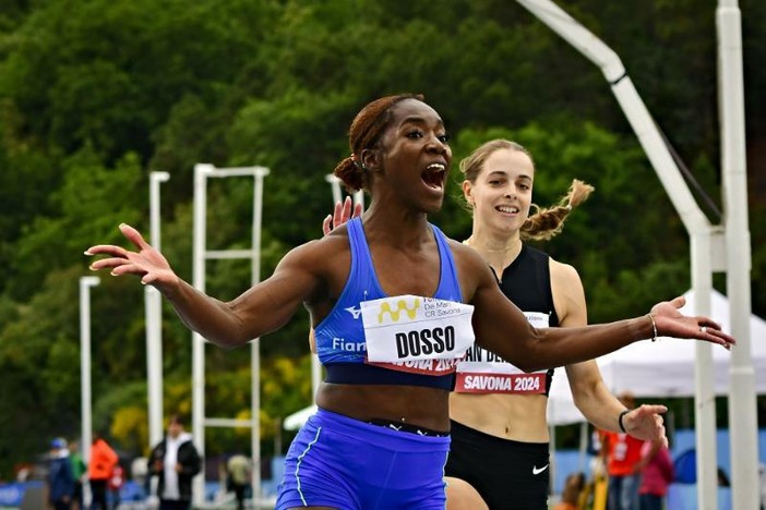 Foto di Davide Vaninetti: la gioia di Zaynab Dosso dopo la vittoria con record italiano sui 100m nell'edizione 2024 Foto di Davide Vaninetti: la gioia di Zaynab Dosso dopo la vittoria con record italiano sui 100m nell'edizione 2024