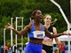 Foto di Davide Vaninetti: la gioia di Zaynab Dosso dopo la vittoria con record italiano sui 100m nell'edizione 2024