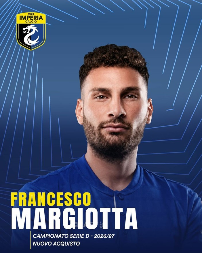 Imperia Calcio, il primo colpo di mercato è Francesco Margiotta Imperia Calcio, il primo colpo di mercato è Francesco Margiotta