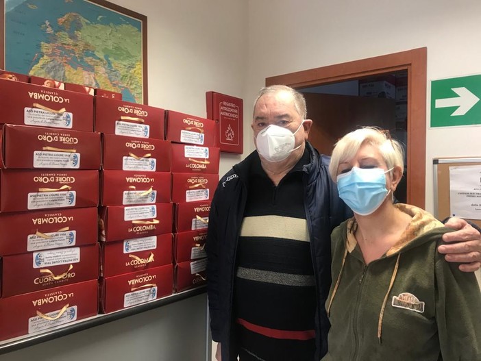 Calcio, Pietra Ligure. Oltre 50 colombe pasquali donate, nel ricordo di Luigino Fulvio Calcio, Pietra Ligure. Oltre 50 colombe pasquali donate, nel ricordo di Luigino Fulvio